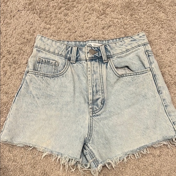 Zara Pants - Zara Blue Jean Shorts with Distressed Hem